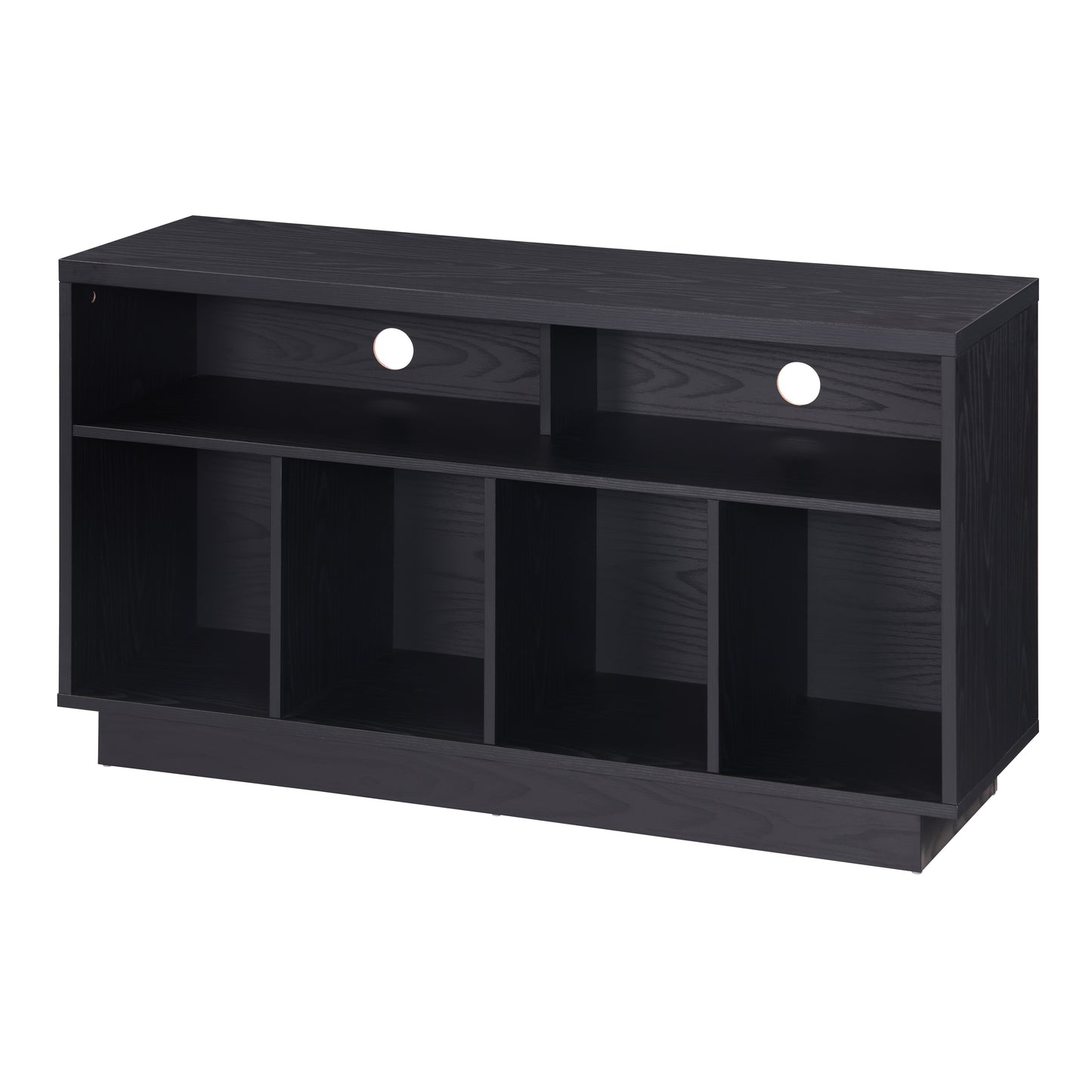 Tauris EDISON Media Stand 1200mm – Vinyl Record Storage & Component Cabinet in Black Oak Finish