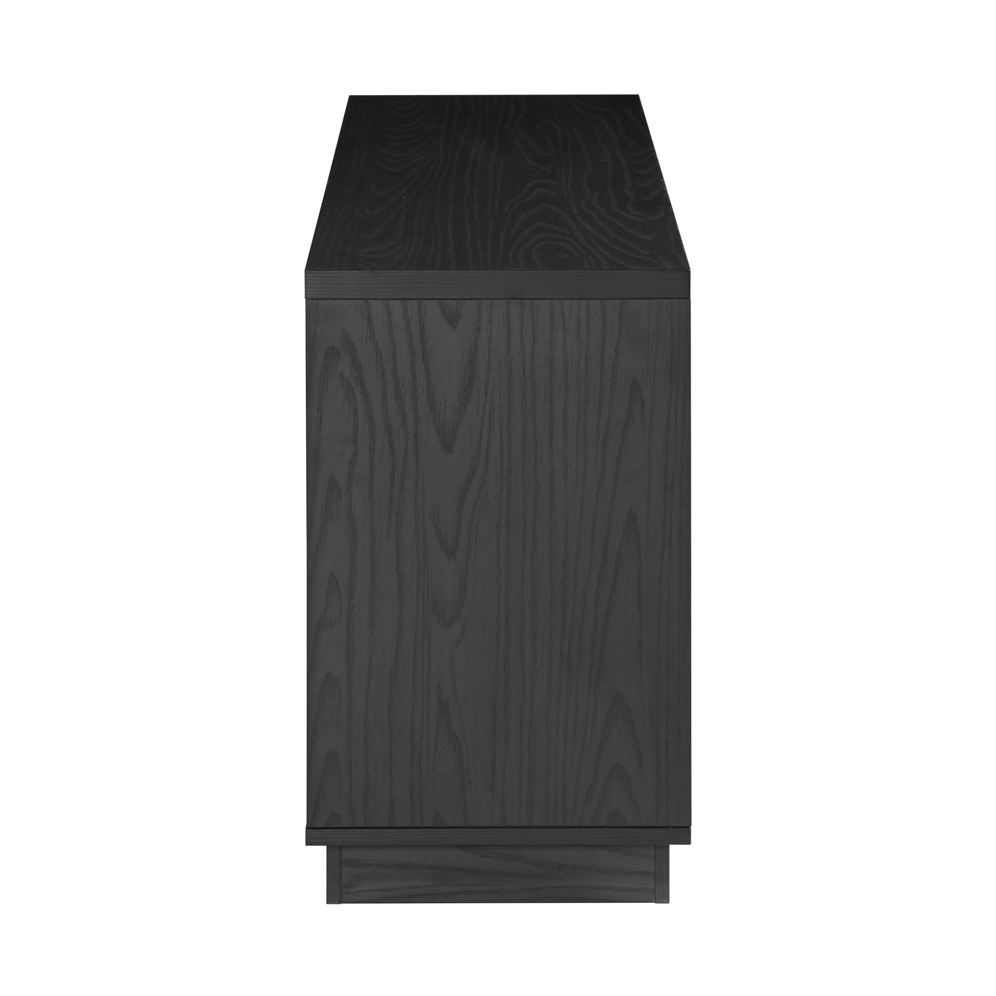 Tauris EDISON Media Stand 1400mm – Vinyl Record & Component Storage with Cupboards | Black Oak Finish
