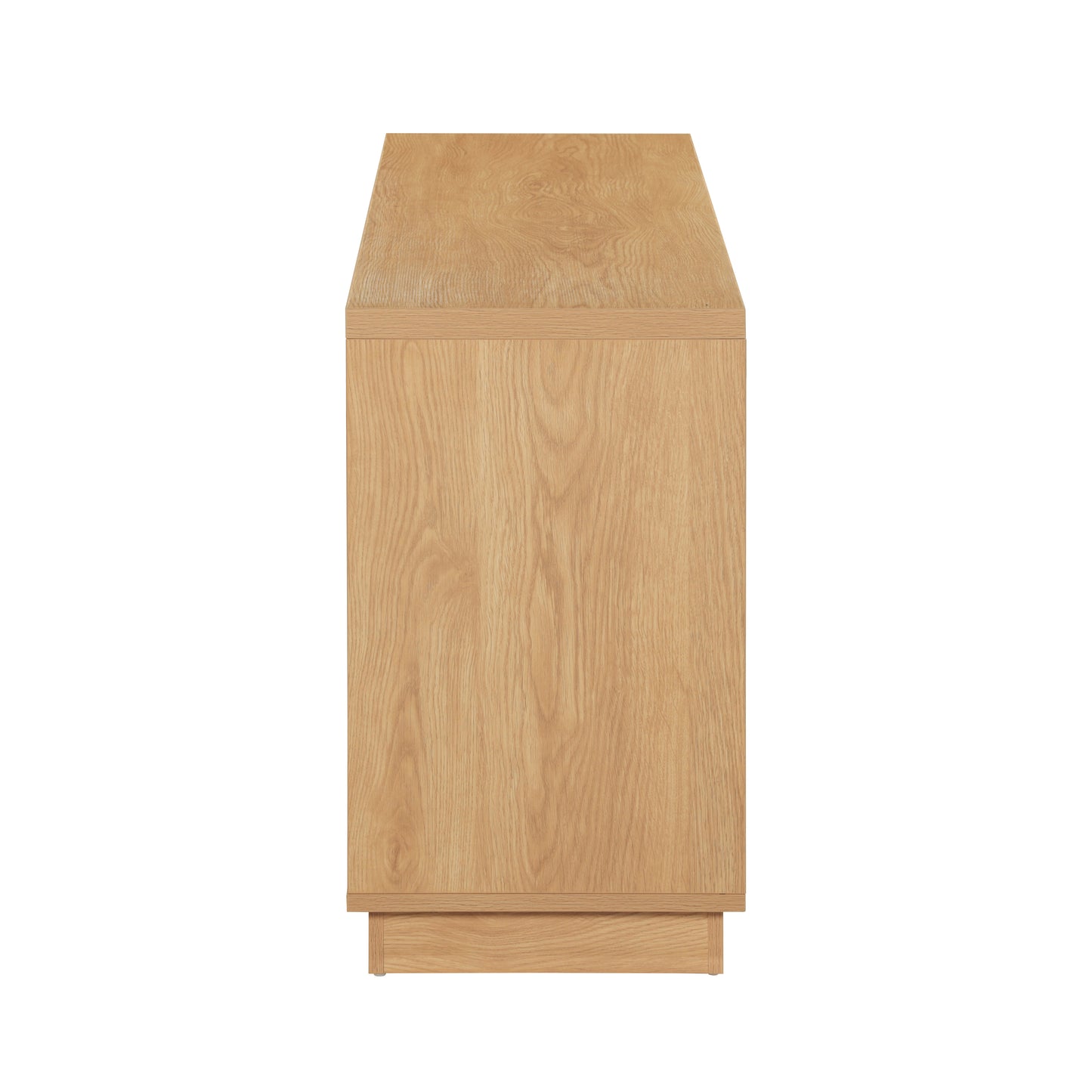Tauris EDISON Media Stand 1400mm – Vinyl Record & Component Storage with Cupboards | Red Oak Finish