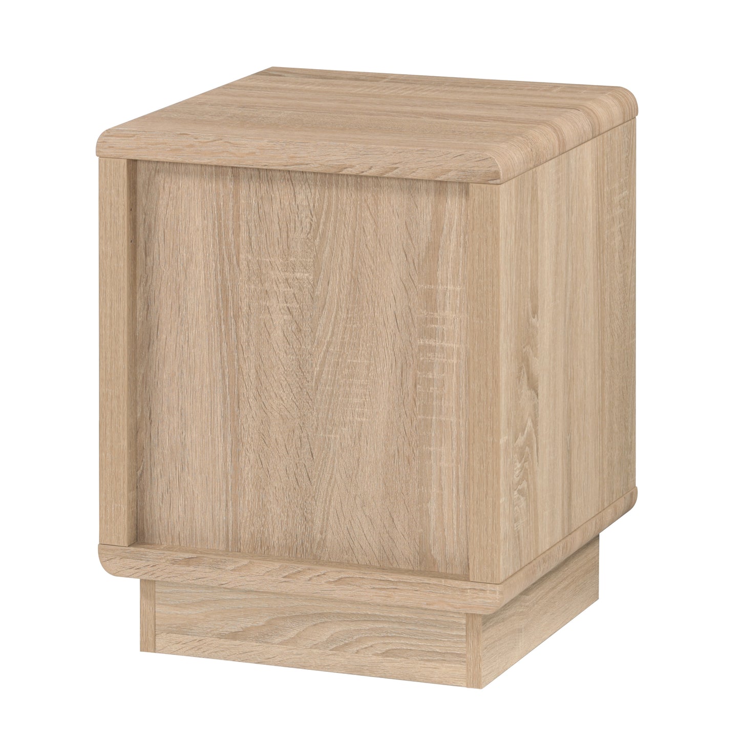 Tauris HOVERETLO Side Table – Light Oak with White Painted Drawer
