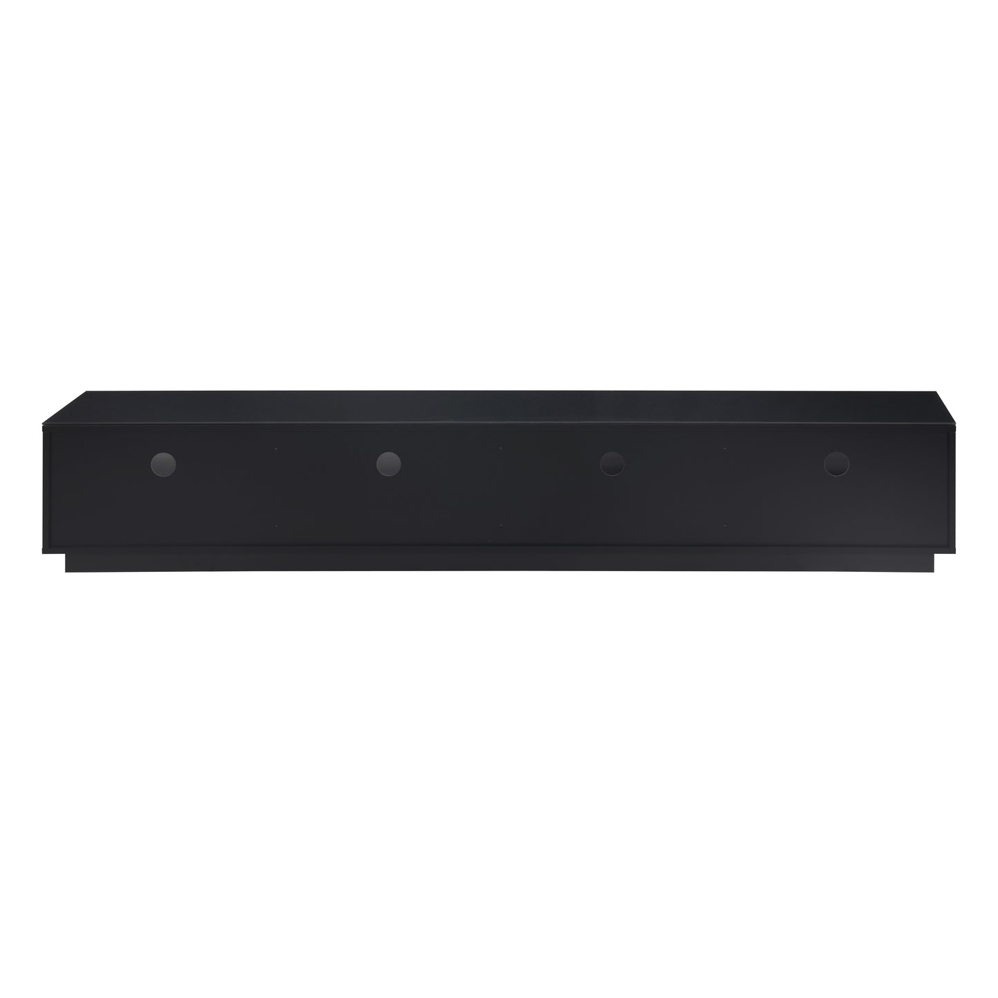 Tauris Suave Low Line TV Unit 2200mm , Sound Bar Shelf, Tempered Glass Top, Black