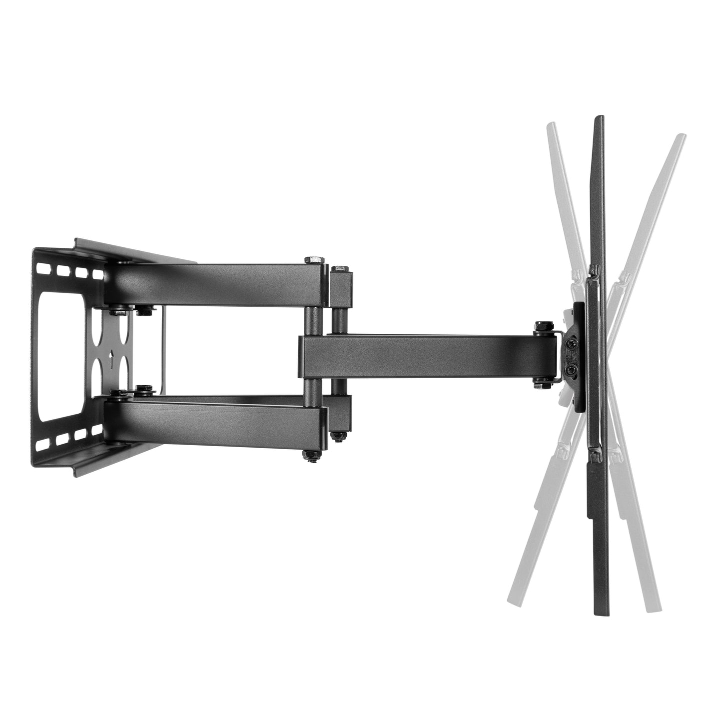 Tauris TV & Monitor Mounts Dual Arm Articulated Bracket 600x400 Mount 50kg Max Weight Capacity Black