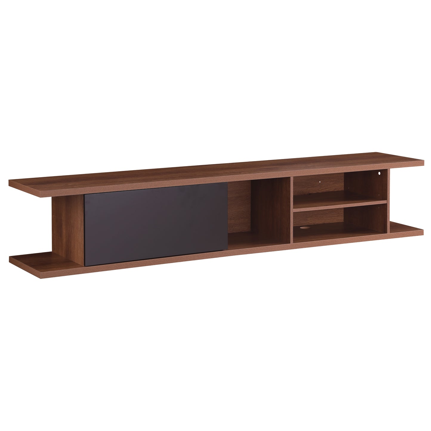 Tauris Auldrin 2000 Floating Entertainment Unit, Hovering Wall Mount Cabinet Dark Oak