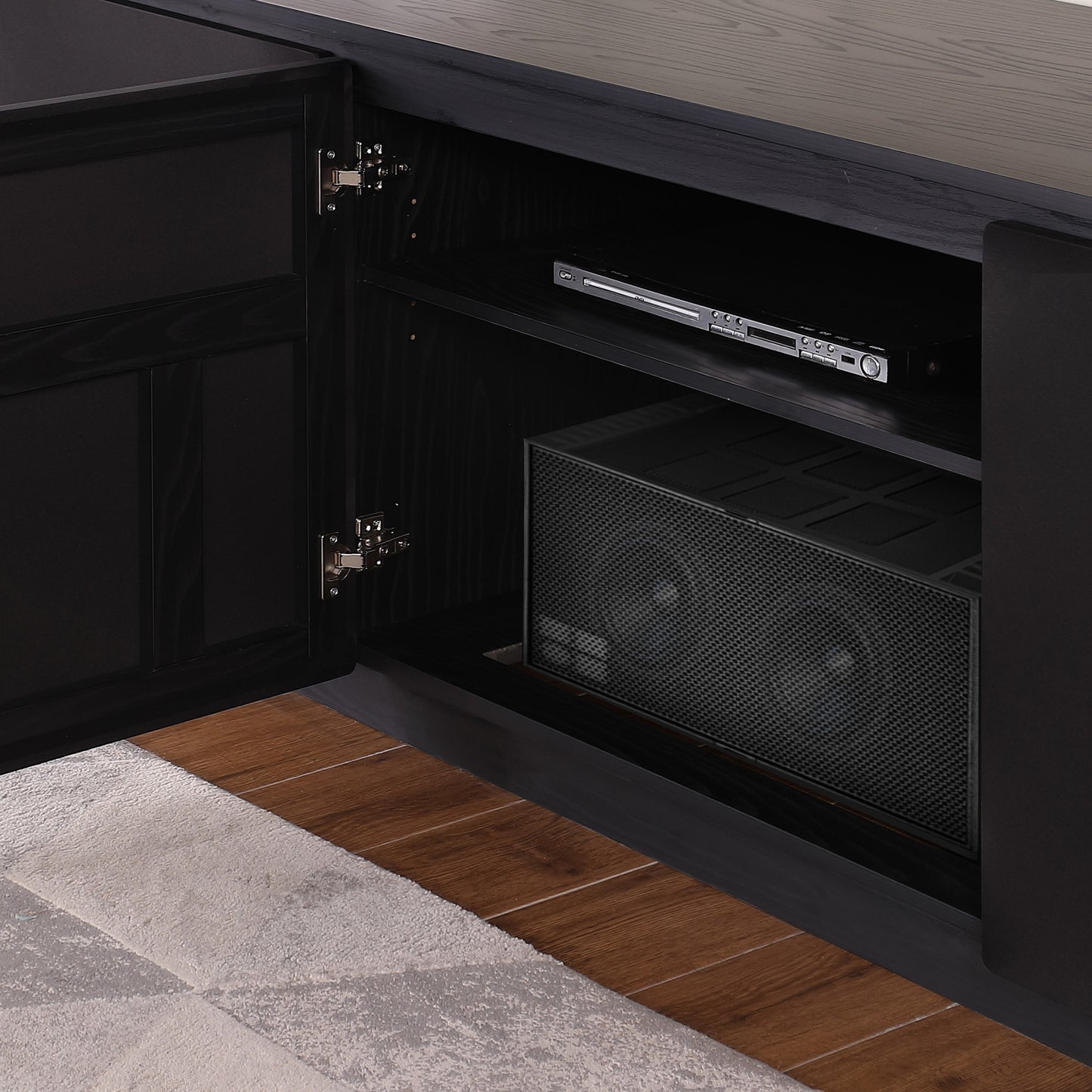 Tauris Broadway Entertainment Center, TV Cabinet, Entertainment Unit 1800mm Subwoofer Storage Black Oak