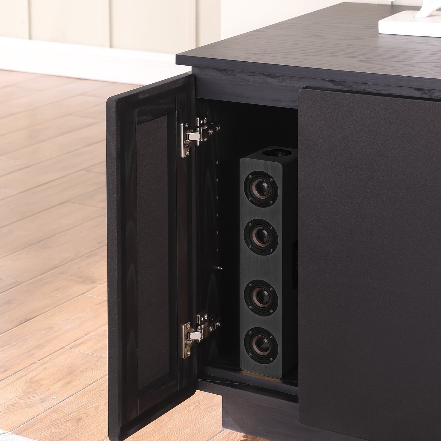 Tauris Broadway Entertainment Center, TV Cabinet, Entertainment Unit 2250mm Subwoofer Storage Black Oak