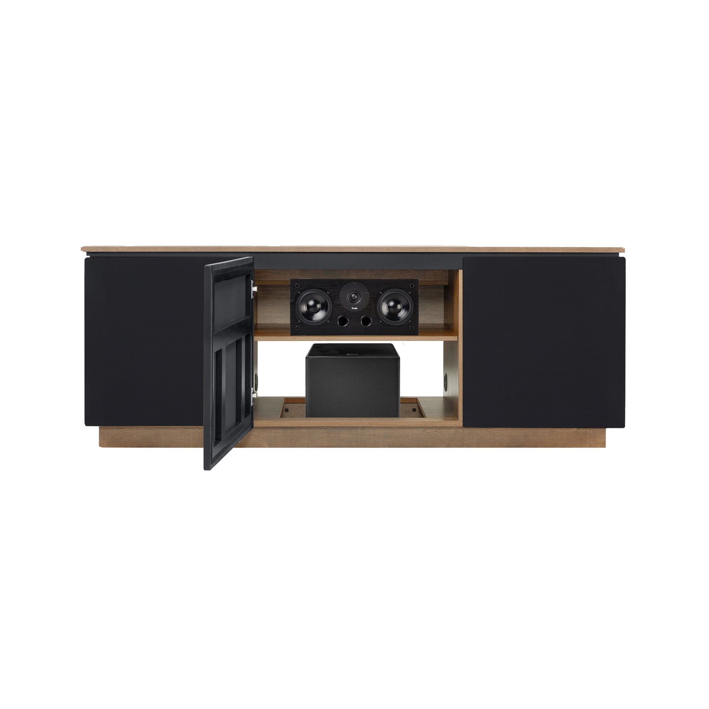 Tauris Hollywood Entertainment Center, TV Stand, Entertainment Unit 1800mm Subwoofer Storage Dark Oak