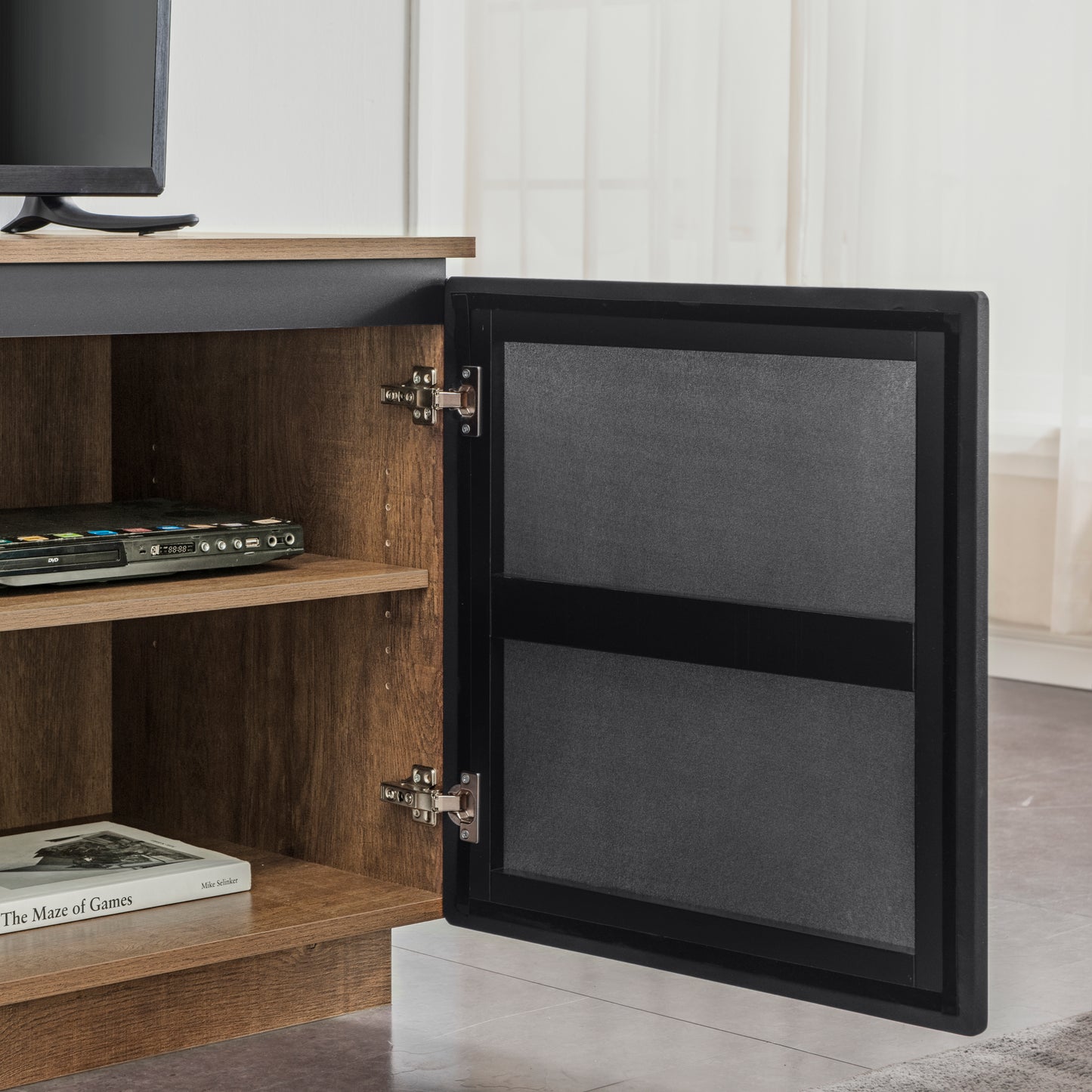 Tauris Hollywood Entertainment Center, TV Stand, Entertainment Unit 1800mm Subwoofer Storage Dark Oak