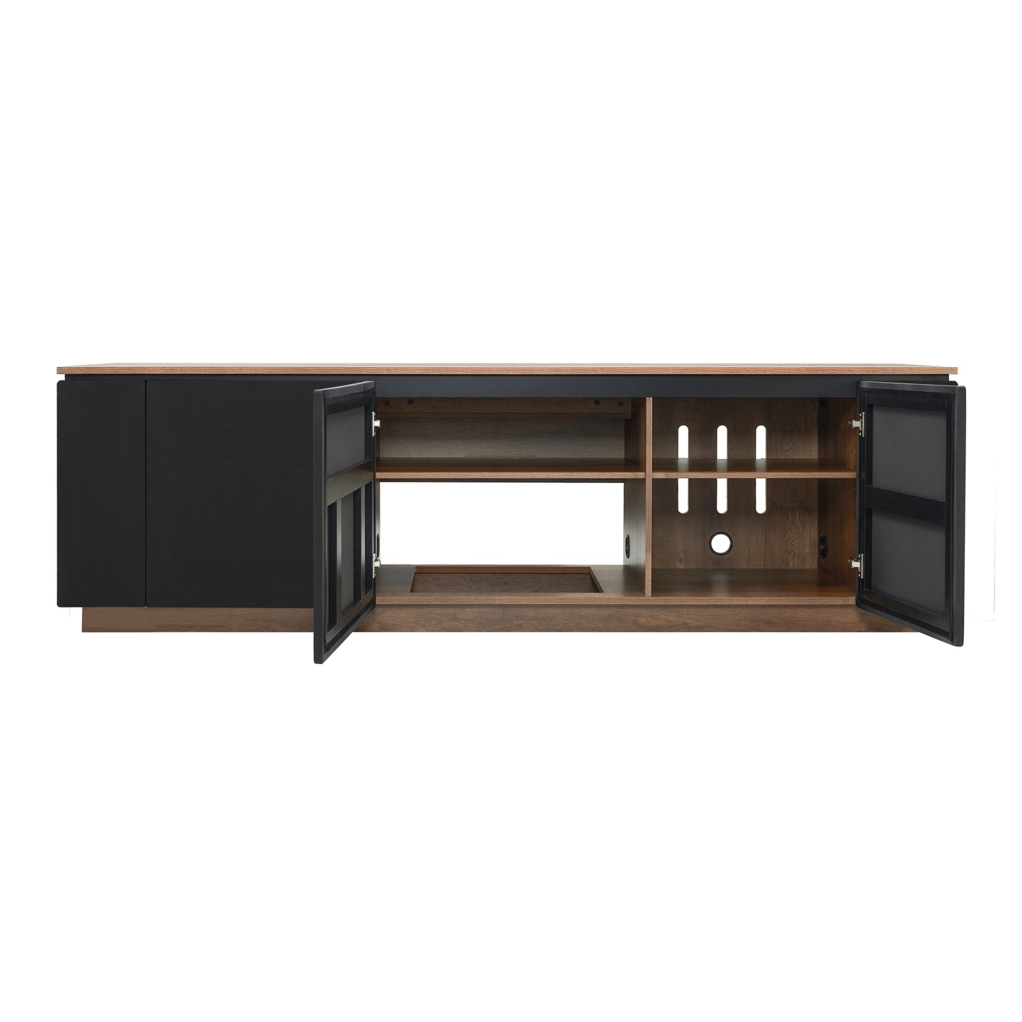 Tauris Hollywood Entertainment Center, TV Stand, Entertainment Unit 2250mm Subwoofer Storage Dark Oak