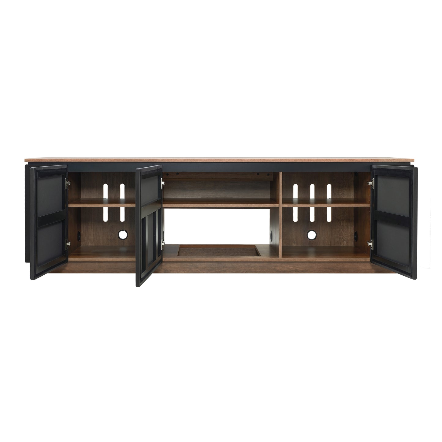Tauris Hollywood Entertainment Center, TV Stand, Entertainment Unit 2250mm Subwoofer Storage Dark Oak
