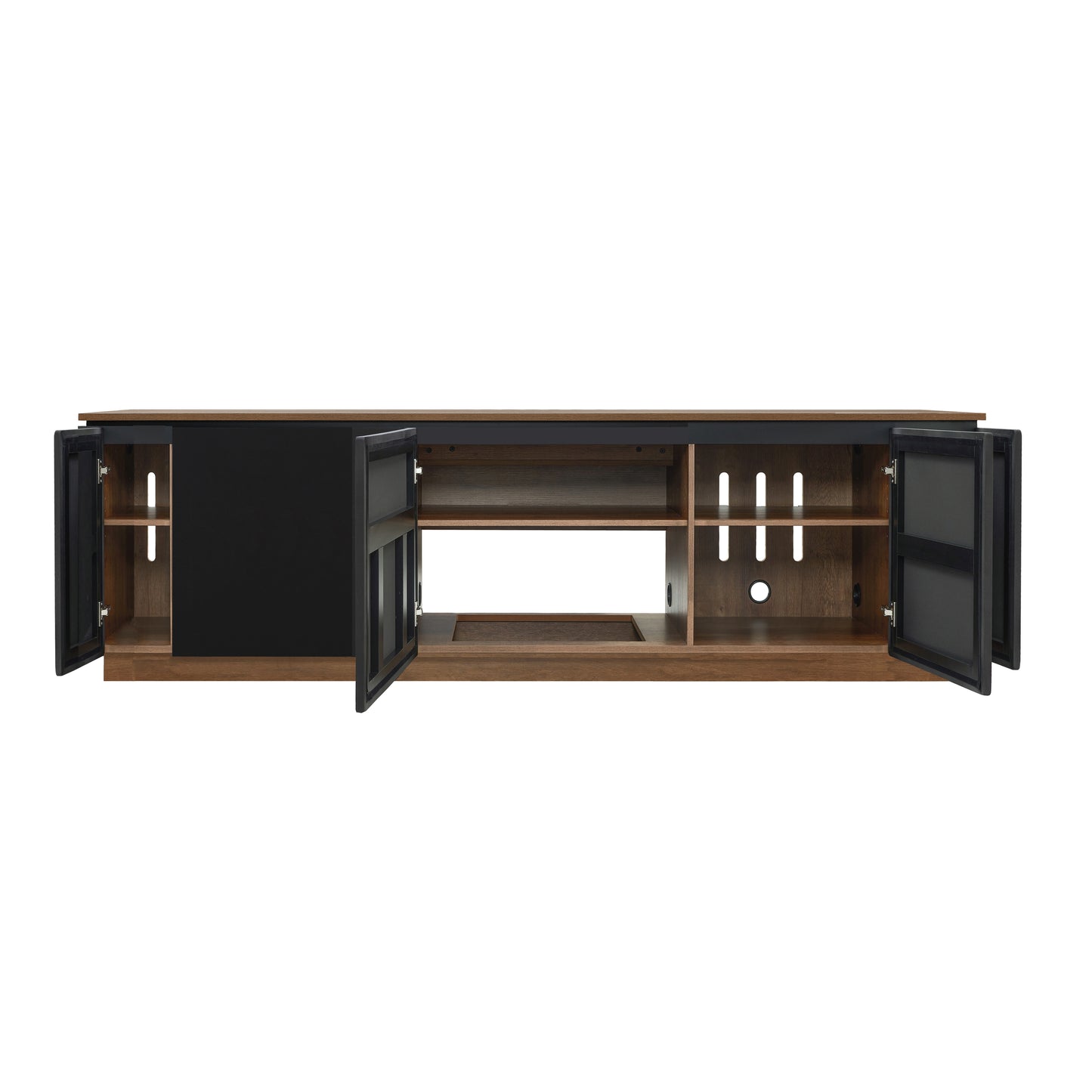 Tauris Hollywood Entertainment Center, TV Stand, Entertainment Unit 2250mm Subwoofer Storage Dark Oak