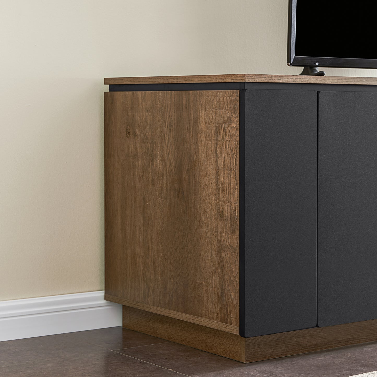 Tauris Hollywood Entertainment Center, TV Stand, Entertainment Unit 2250mm Subwoofer Storage Dark Oak