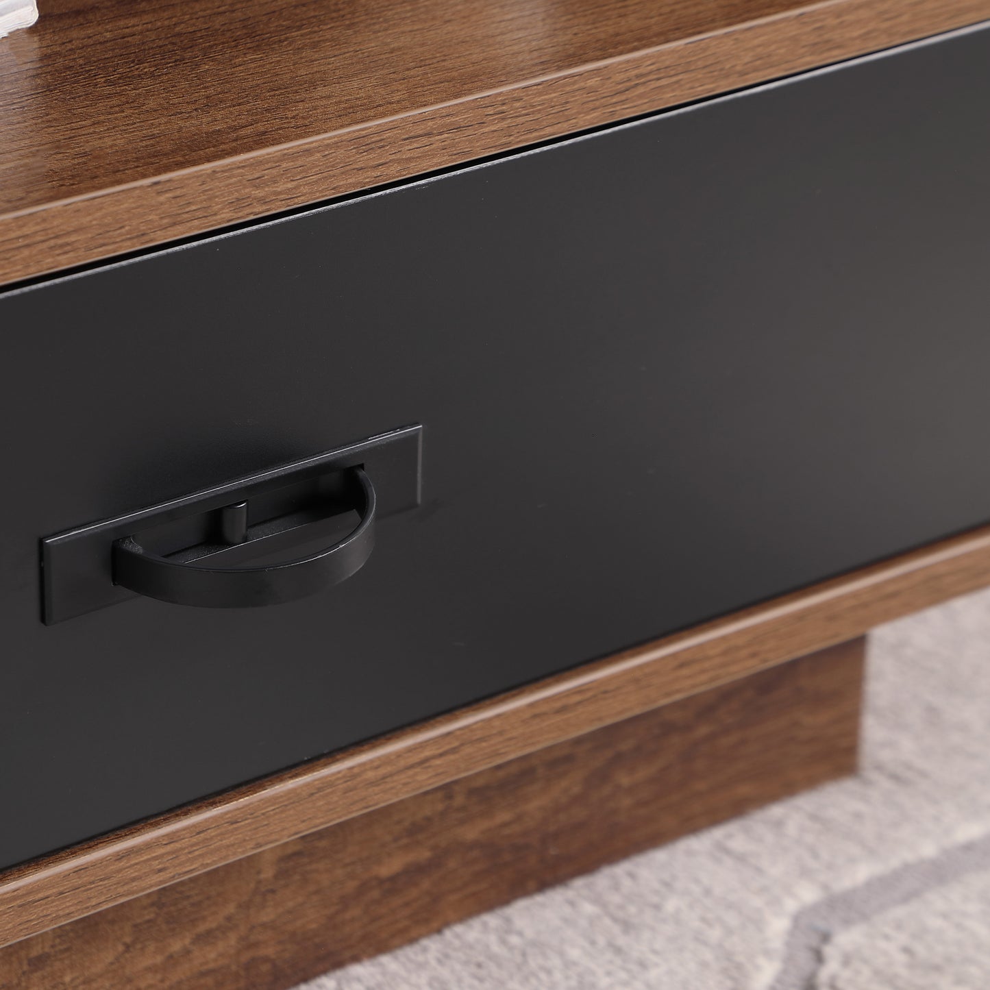 Tauris Hollywood Coffee Tables 1100mm Two Drawers, Two Storage Shelves, Dark Oak