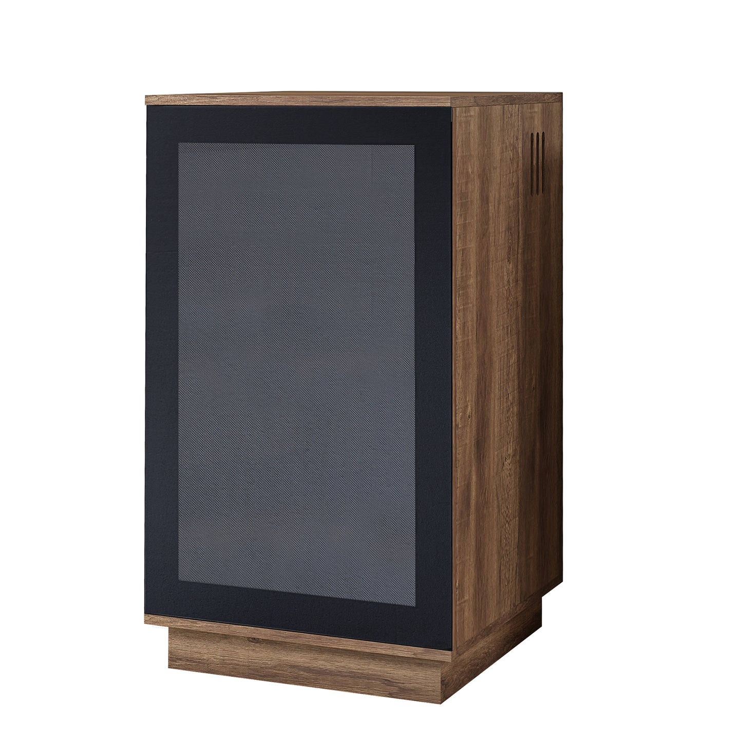 Tauris Hollywood Media Storage Cabinet, Lift Up Turntable Shelf, Vinyl Record Storage Racks, Tempered Glass, Dark Oak
