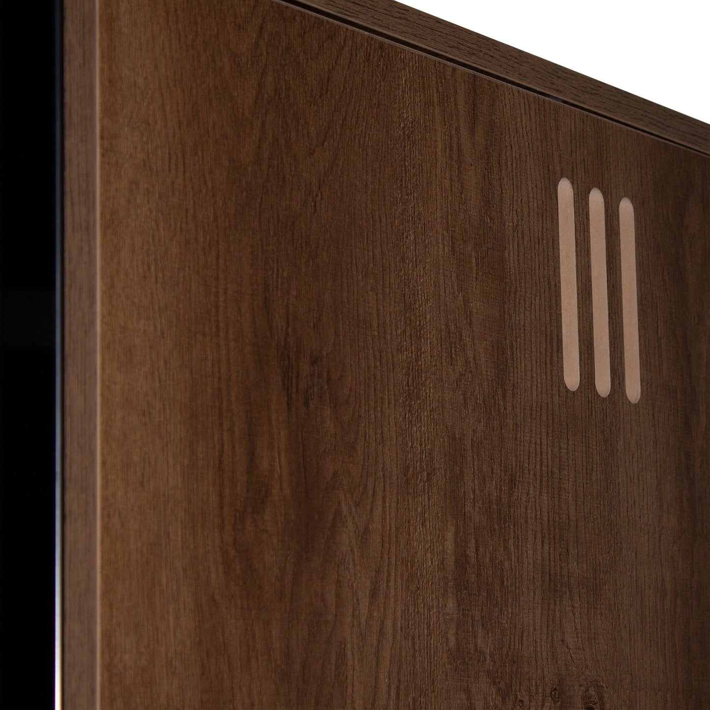 Tauris Hollywood Media Storage Cabinet, Lift Up Turntable Shelf, Vinyl Record Storage Racks, Tempered Glass, Dark Oak