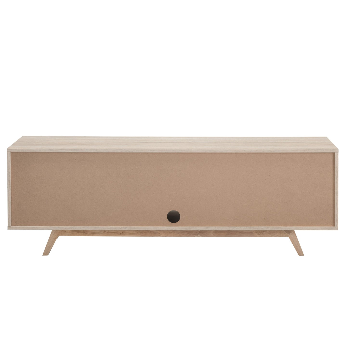 Tauris Nova Entertainment Center, TV Stand, Entertainment Unit 1500mm Scandinavian Inspired Design, Solid Rubber Wood Legs Oak