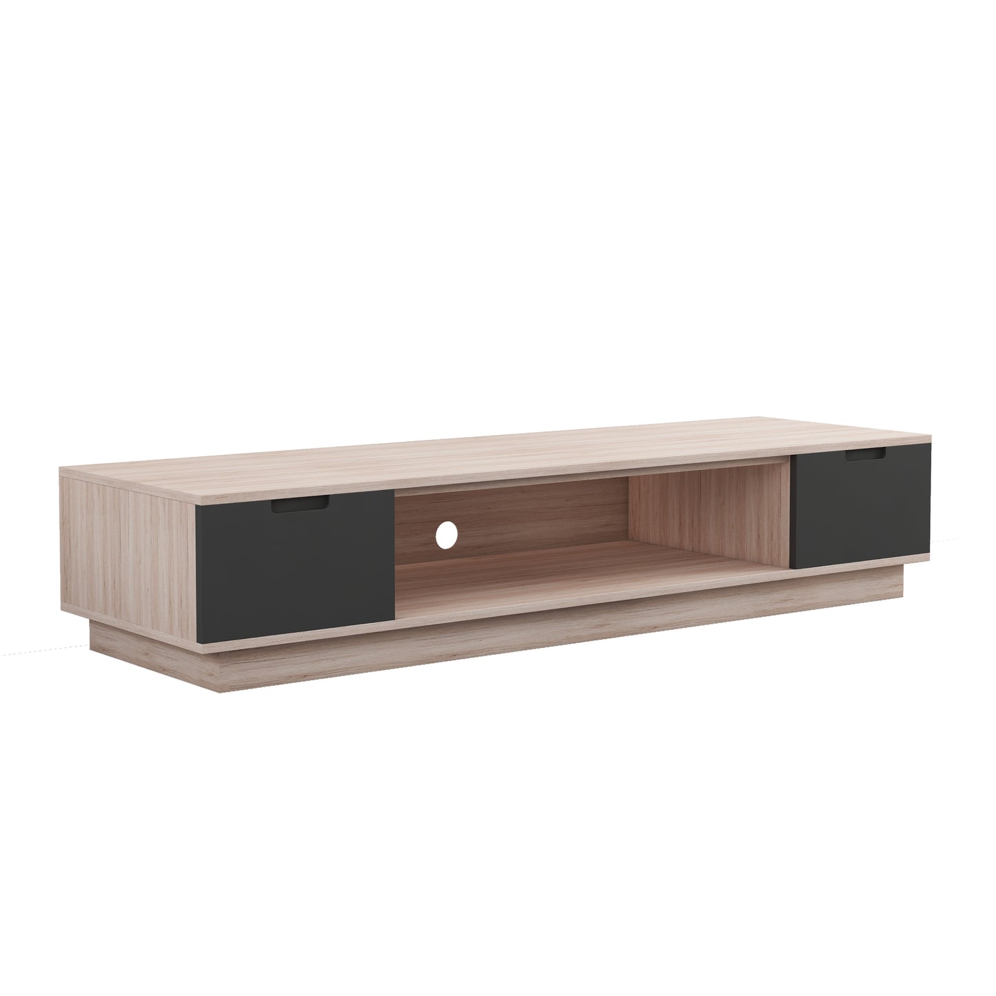Tauris Rio Entertainment Center, TV Cabinet, Entertainment Unit 1800mm Low Line, Sound Bar Shelf, Oak