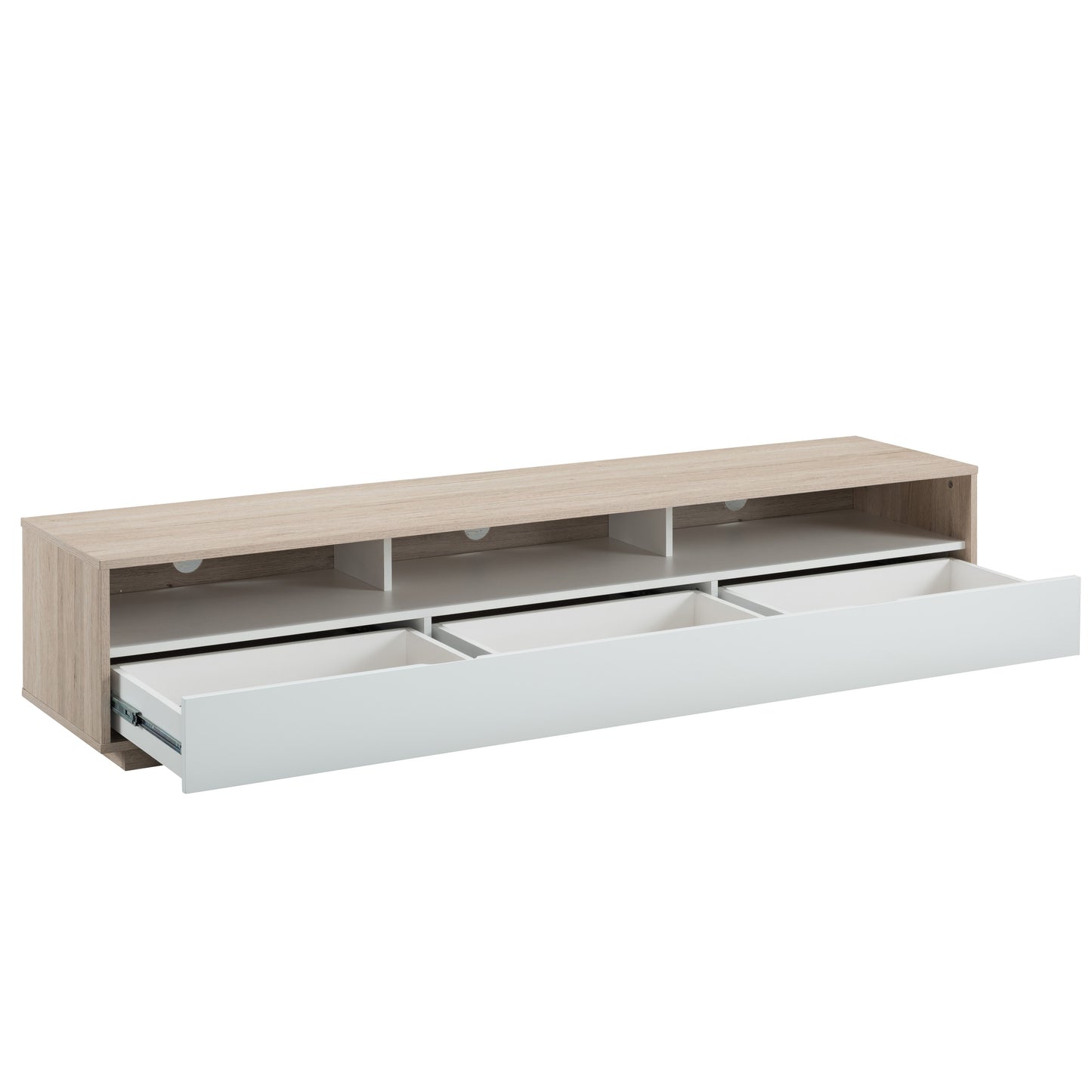 Tauris Suave Entertainment Center, TV Cabinet, Entertainment Unit 1800mm Low Line, Sound Bar Shelf, Oak