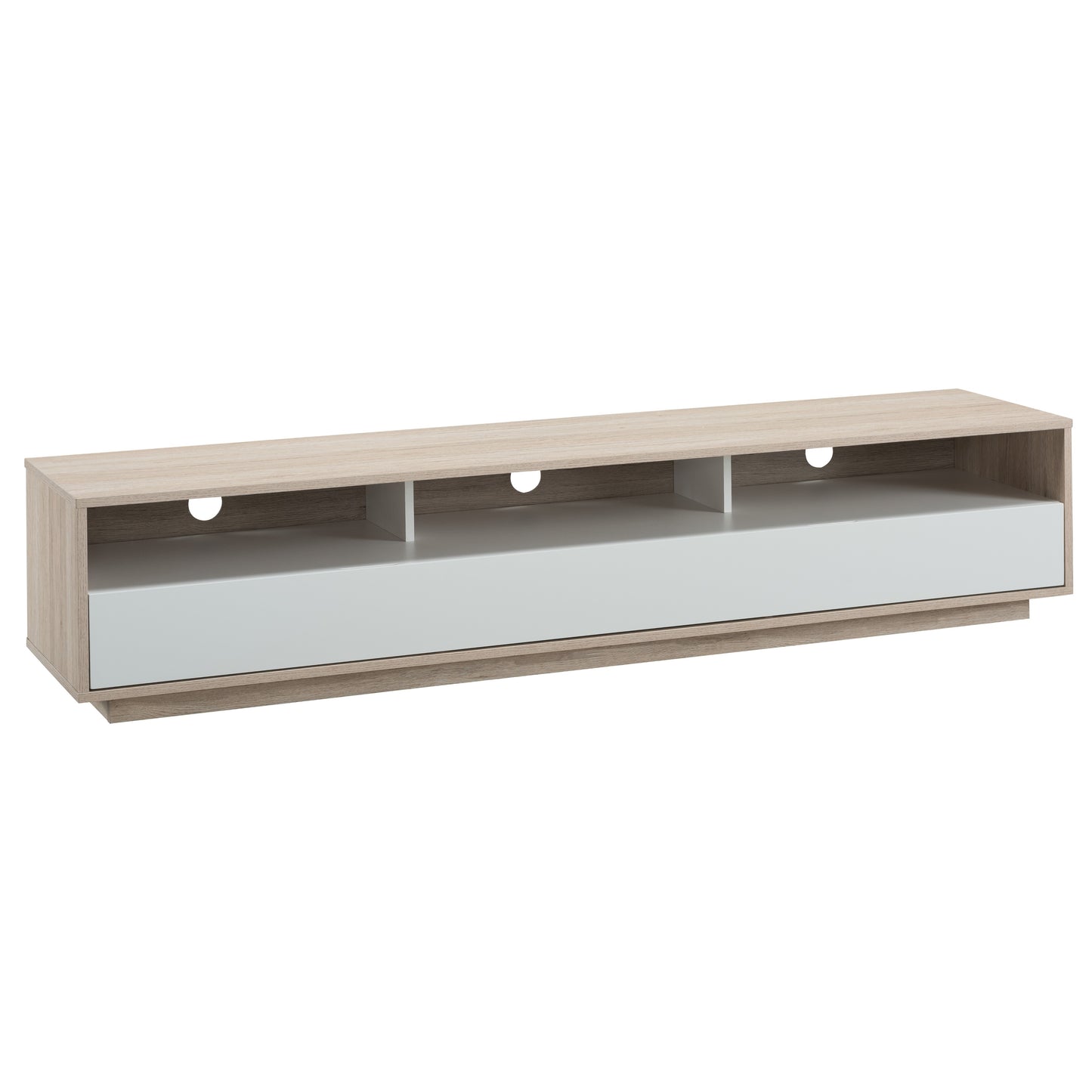 Tauris Suave Entertainment Center, TV Cabinet, Entertainment Unit 1800mm Low Line, Sound Bar Shelf, Oak