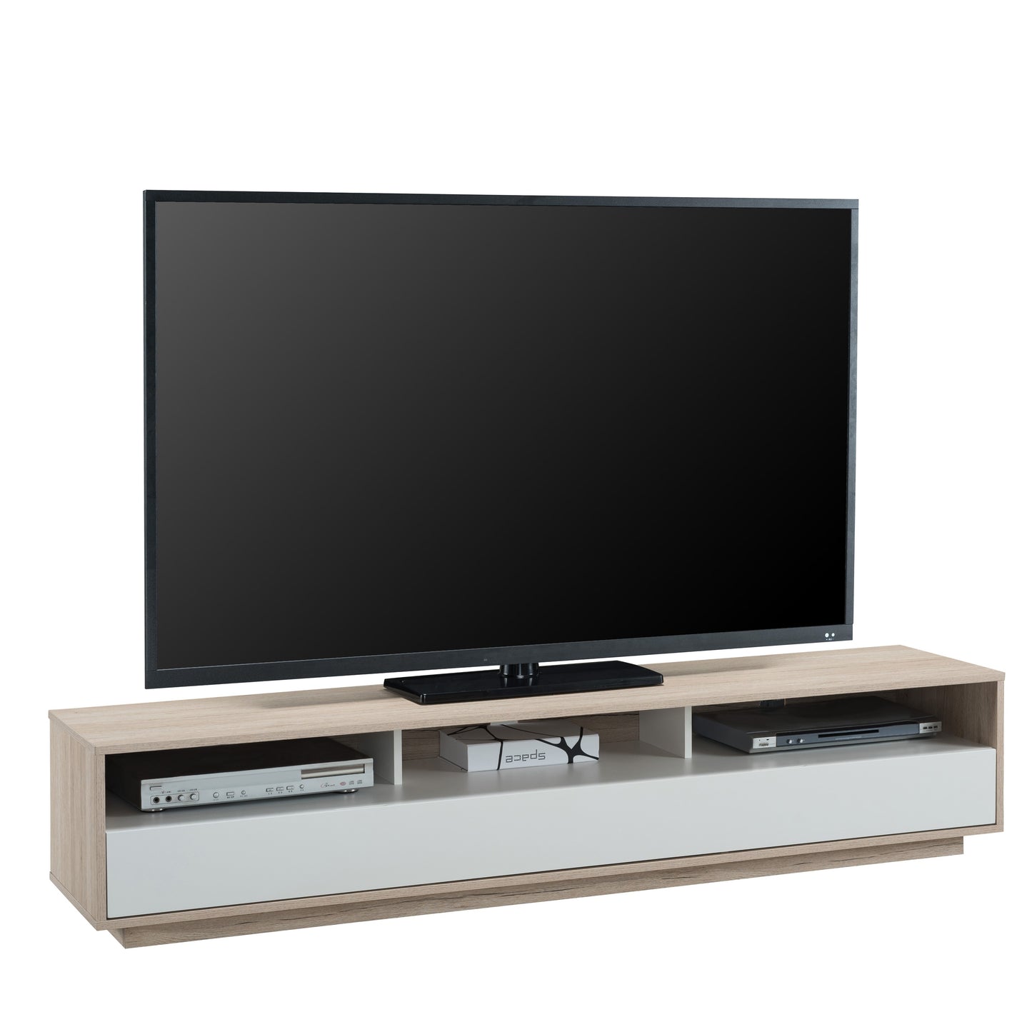Tauris Suave Entertainment Center, TV Cabinet, Entertainment Unit 1800mm Low Line, Sound Bar Shelf, Oak