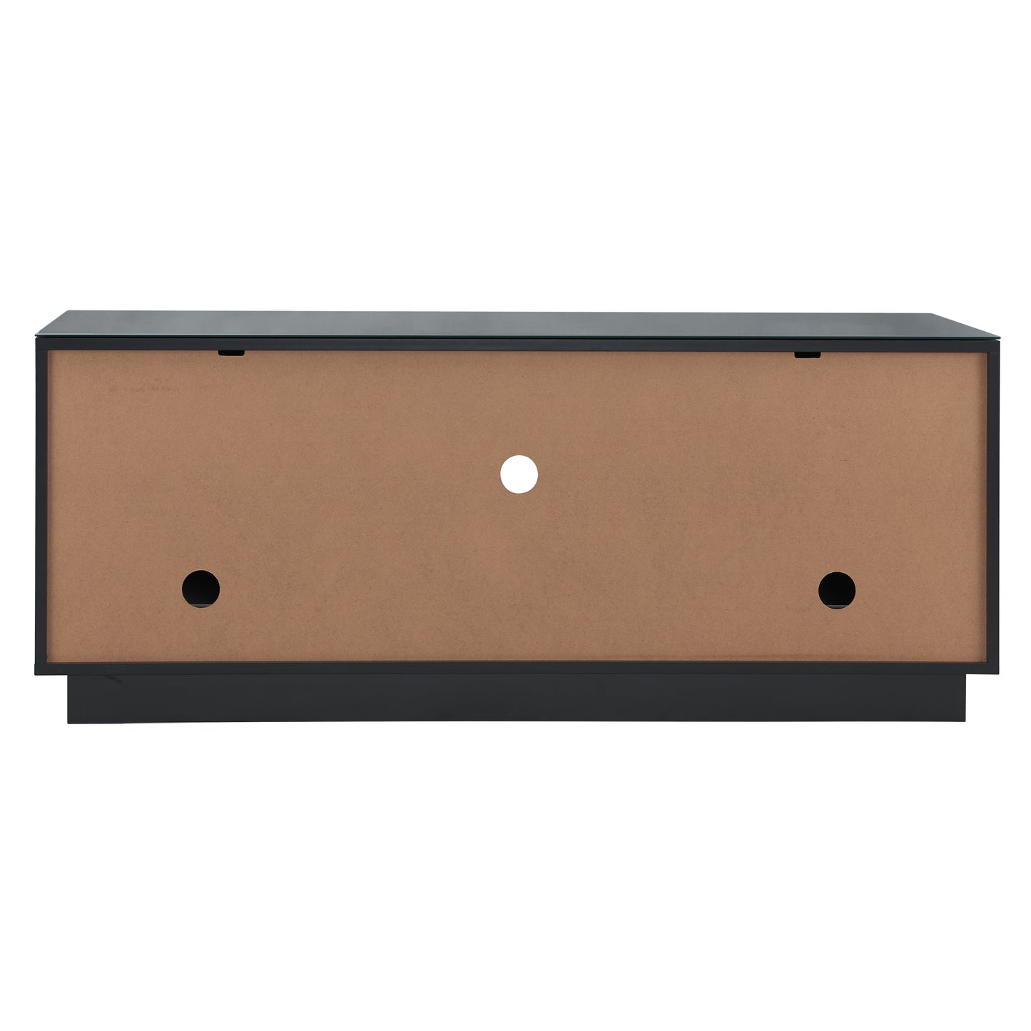 Tauris Titan Entertainment Center, TV Cabinet, Entertainment Unit 1500mm Two Component Spaces Tempered Glass, Black