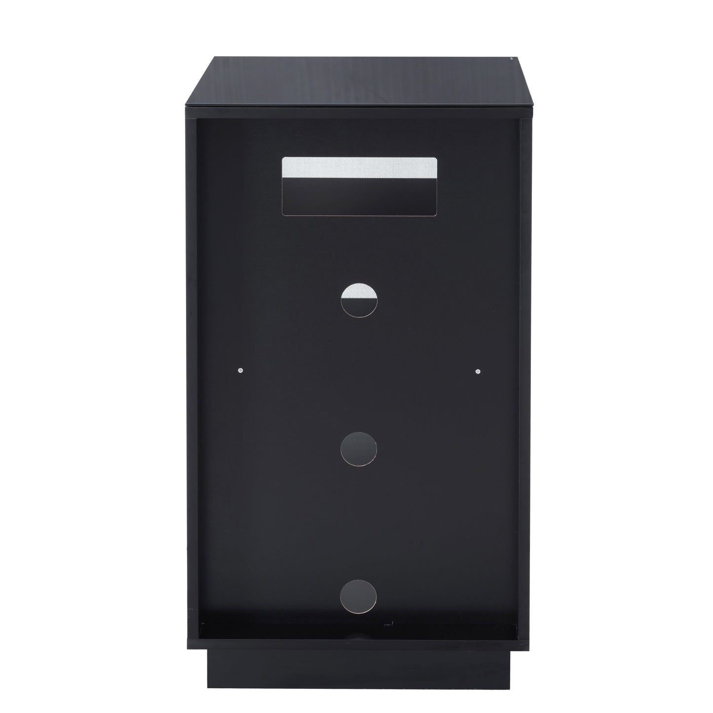 Tauris Titan Media Storage Cabinet, Hi Fi Cabinet, Tempered Glass Door, Black