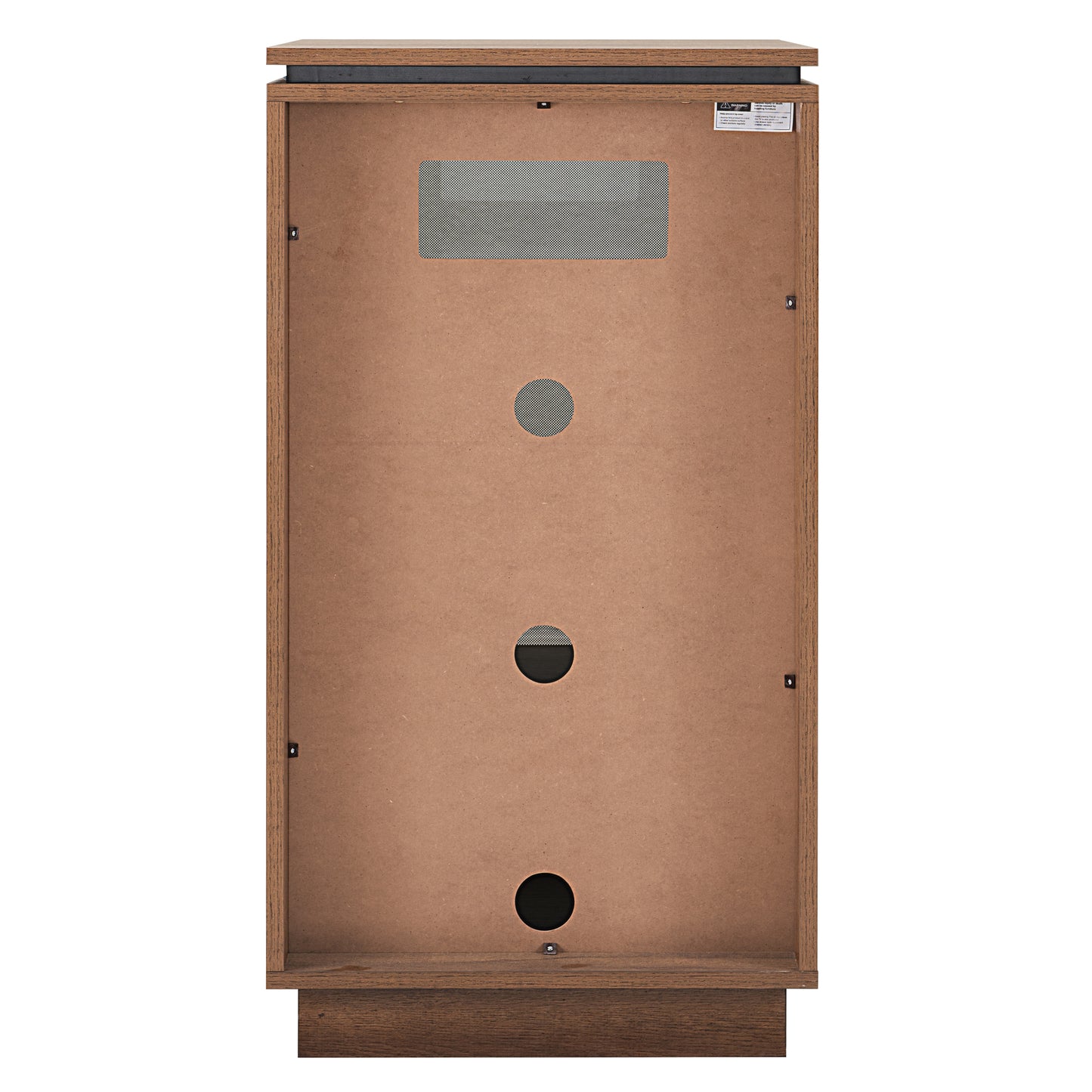 Tauris Titan Media Storage Cabinet, Hi Fi Cabinet, Tempered Glass Door, Dark Oak