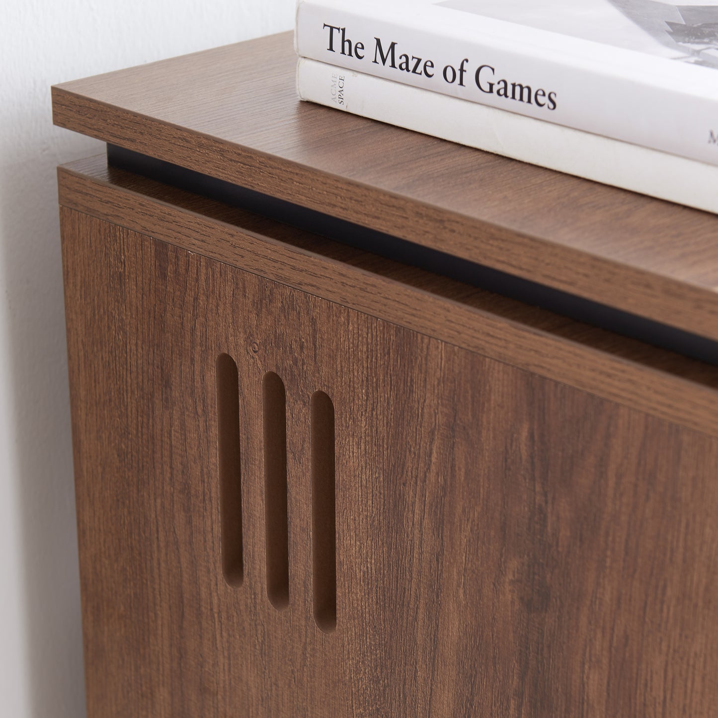Tauris Titan Media Storage Cabinet, Hi Fi Cabinet, Tempered Glass Door, Dark Oak