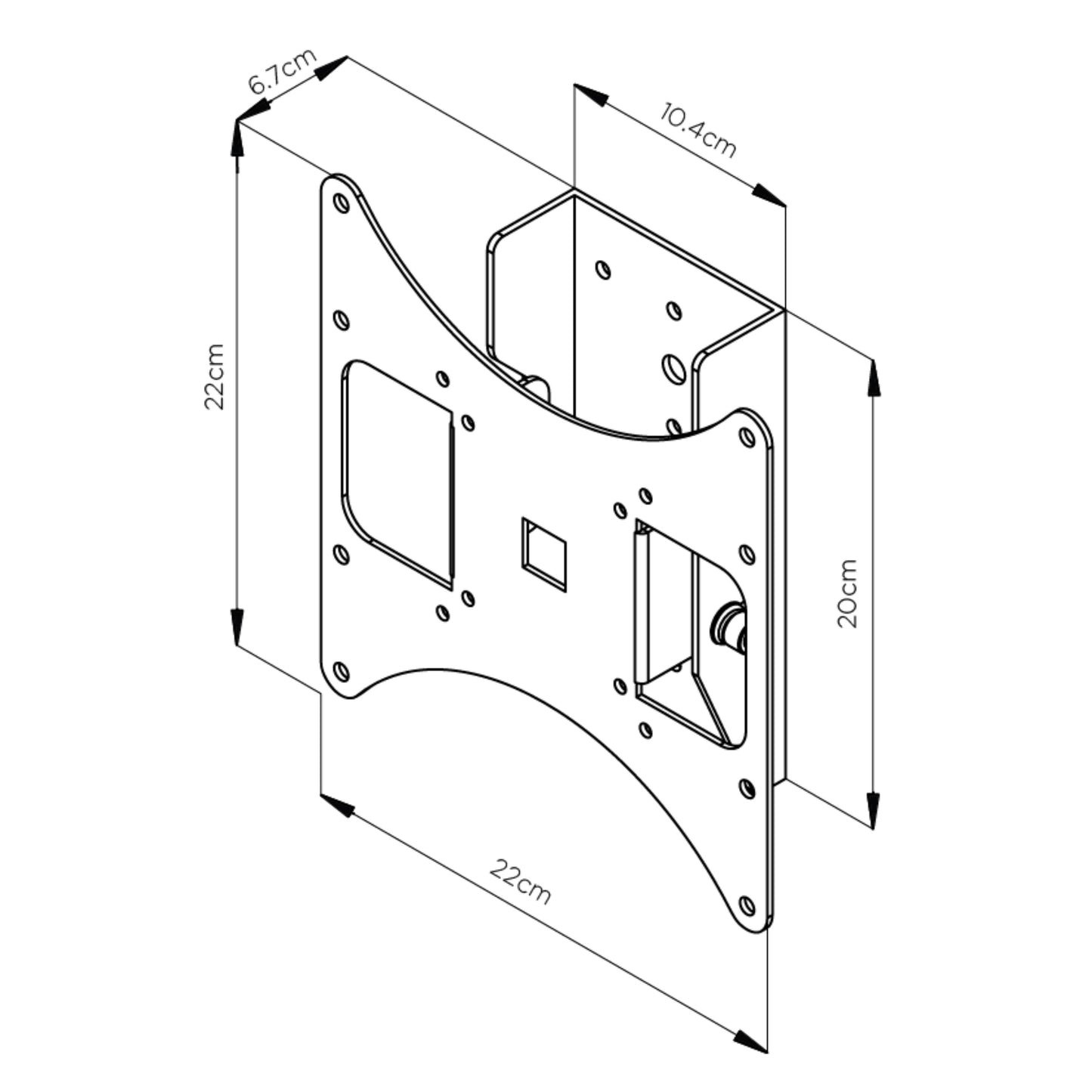 Tauris TV & Monitor Mounts Tilt Wall Mount Bracket 200x200 MOUNT 36kg Max Weight Capacity Black