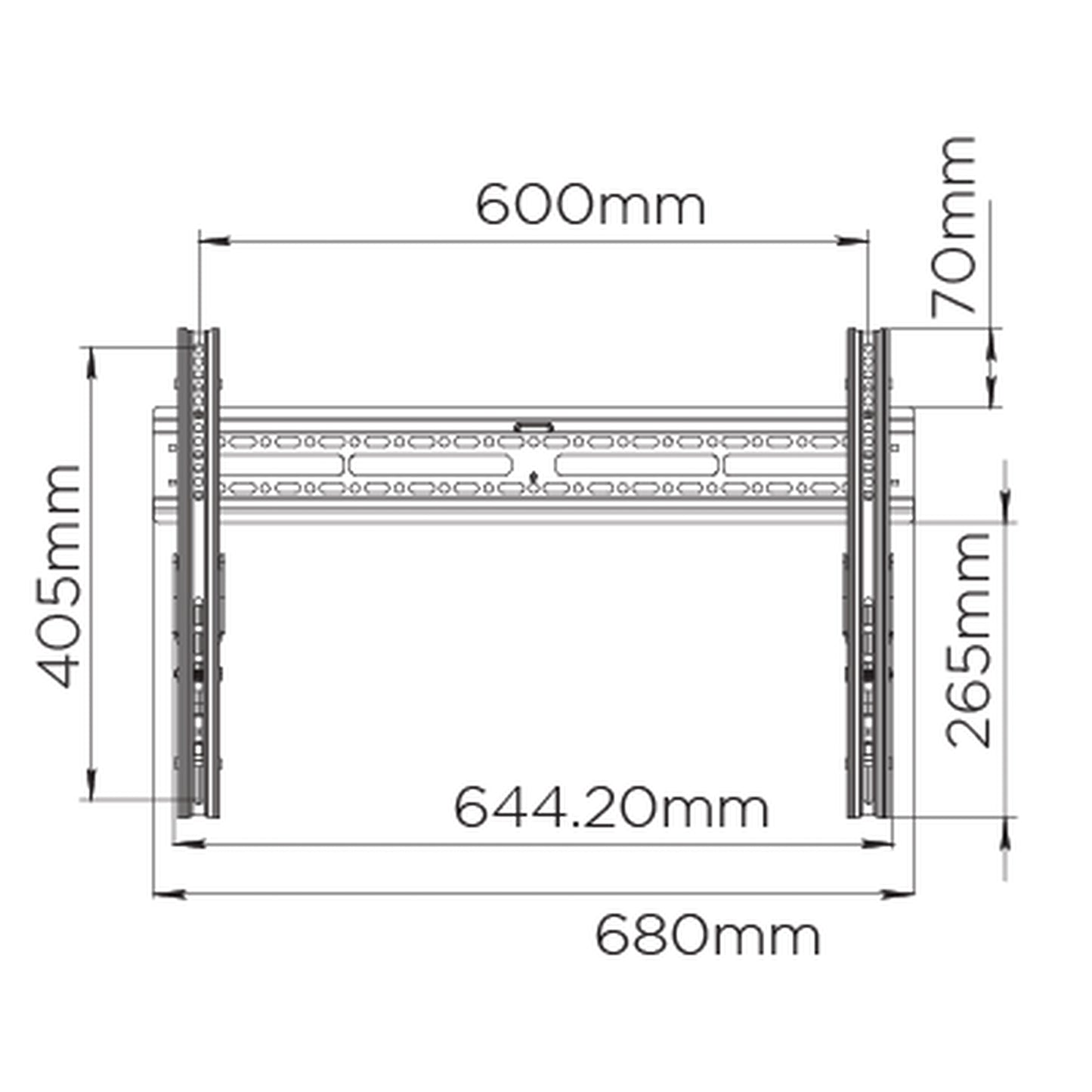 Tauris TV & Monitor Mounts Tilt Wall Mount Bracket 600x400 MOUNT 45kg Max Weight Capacity Black