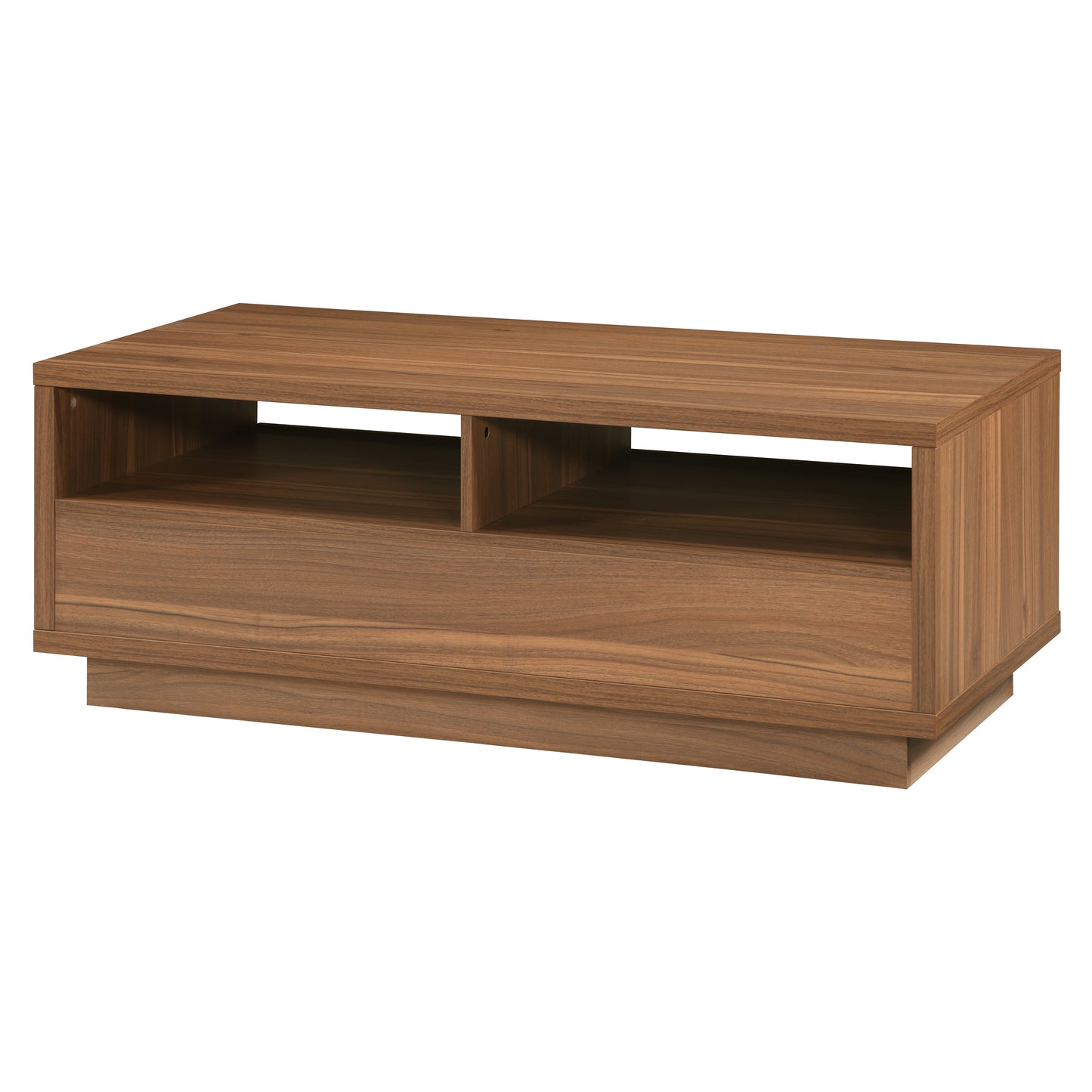 Tauris VICECTWAL Coffee Table – Walnut Finish with Drawer & Open Storage