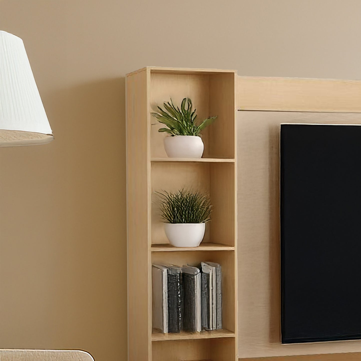 Tauris View Entertainment Center, TV Cabinet, 2900mm Media Center, Natural Oak