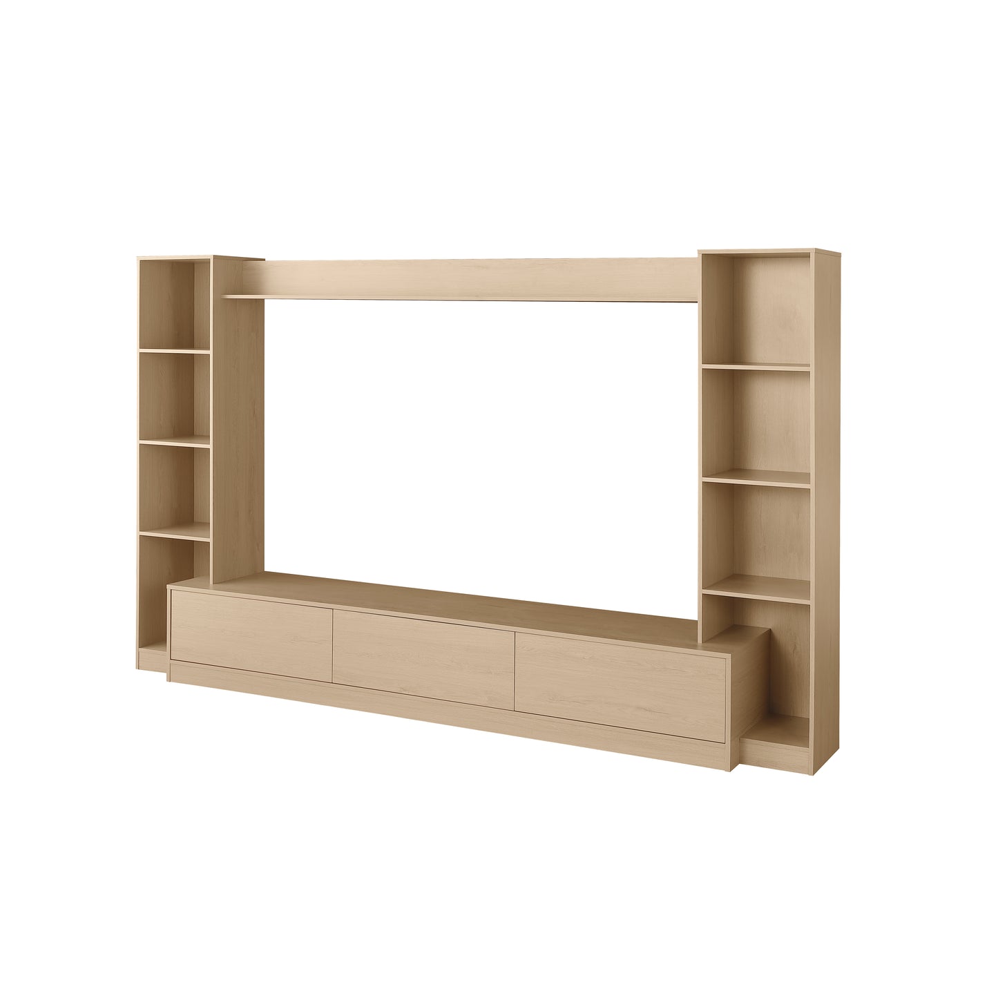 Tauris View Entertainment Center, TV Cabinet, 2900mm Media Center, Natural Oak