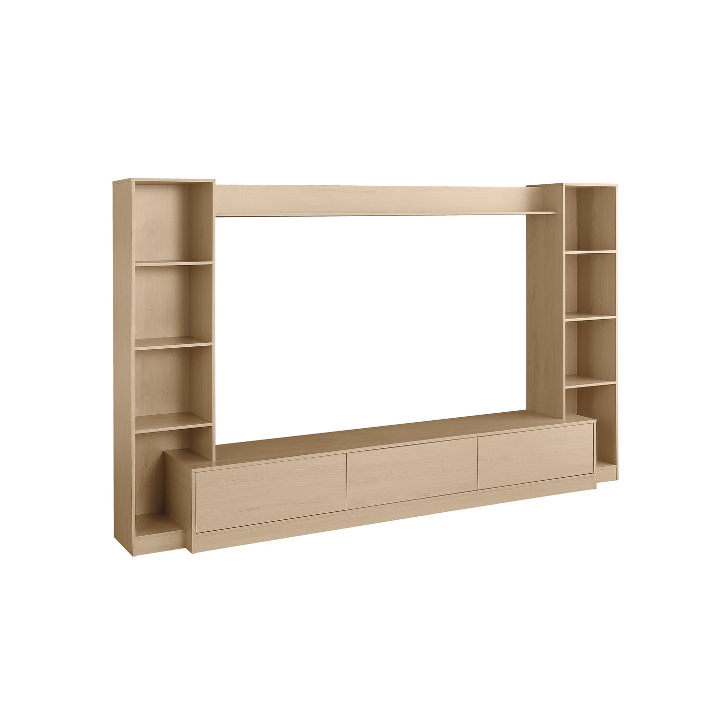 Tauris View Entertainment Center, TV Cabinet, 2900mm Media Center, Natural Oak