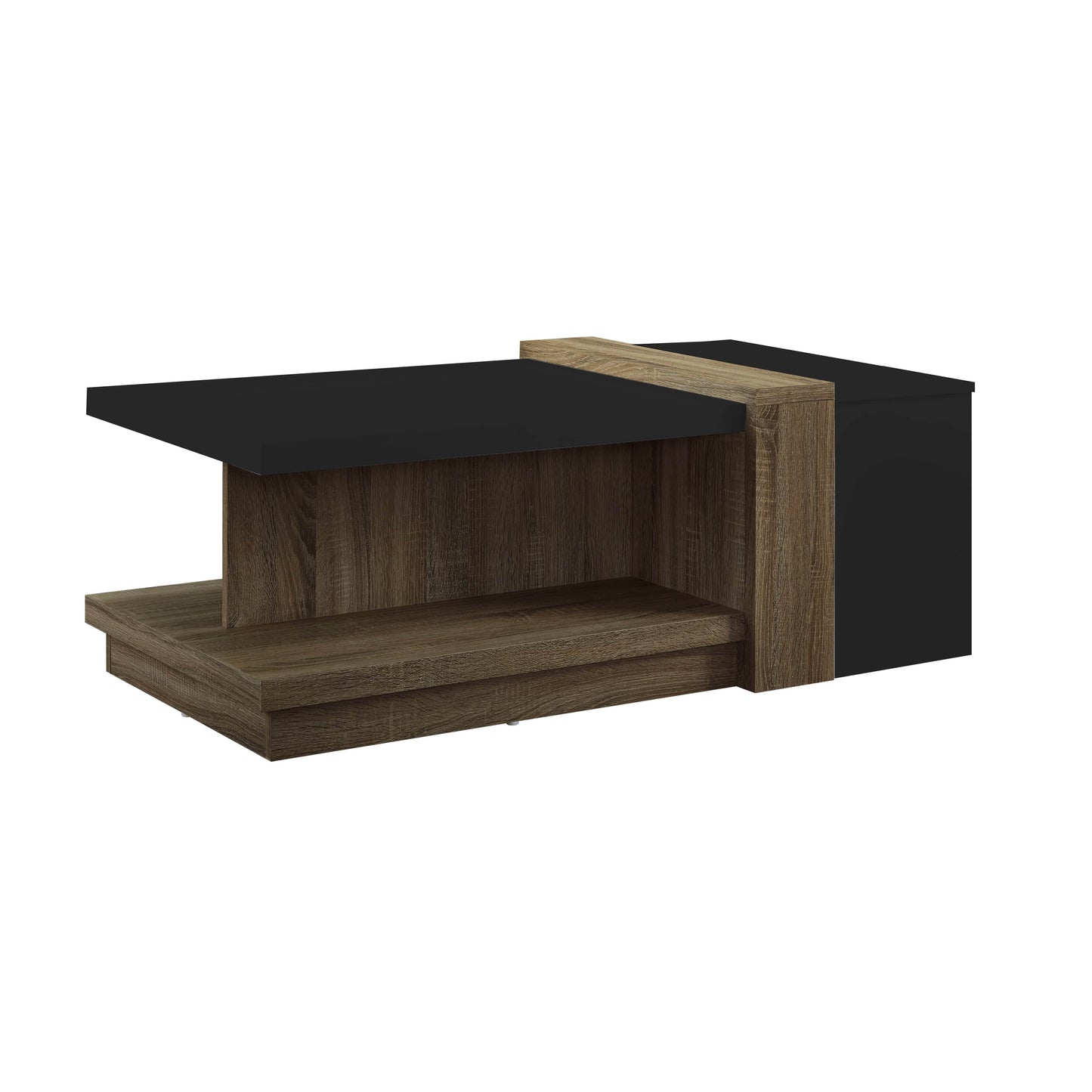 Duet Coffee Table Dark Oak and Black Home Living Store