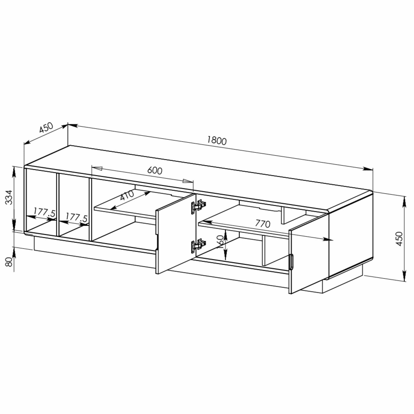 ENCORE 1800DO Entertainment Unit Home Living Store