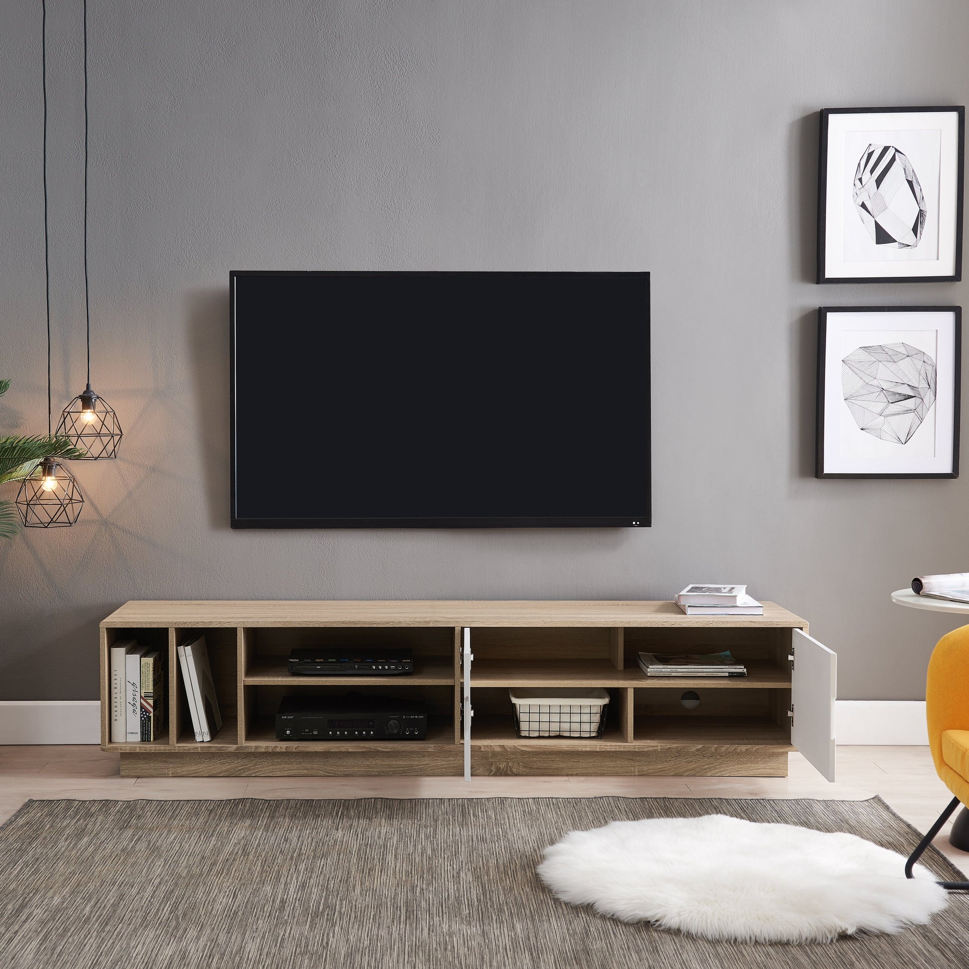 ENCORE 2000 Oak Entertainment Unit Home Living Store