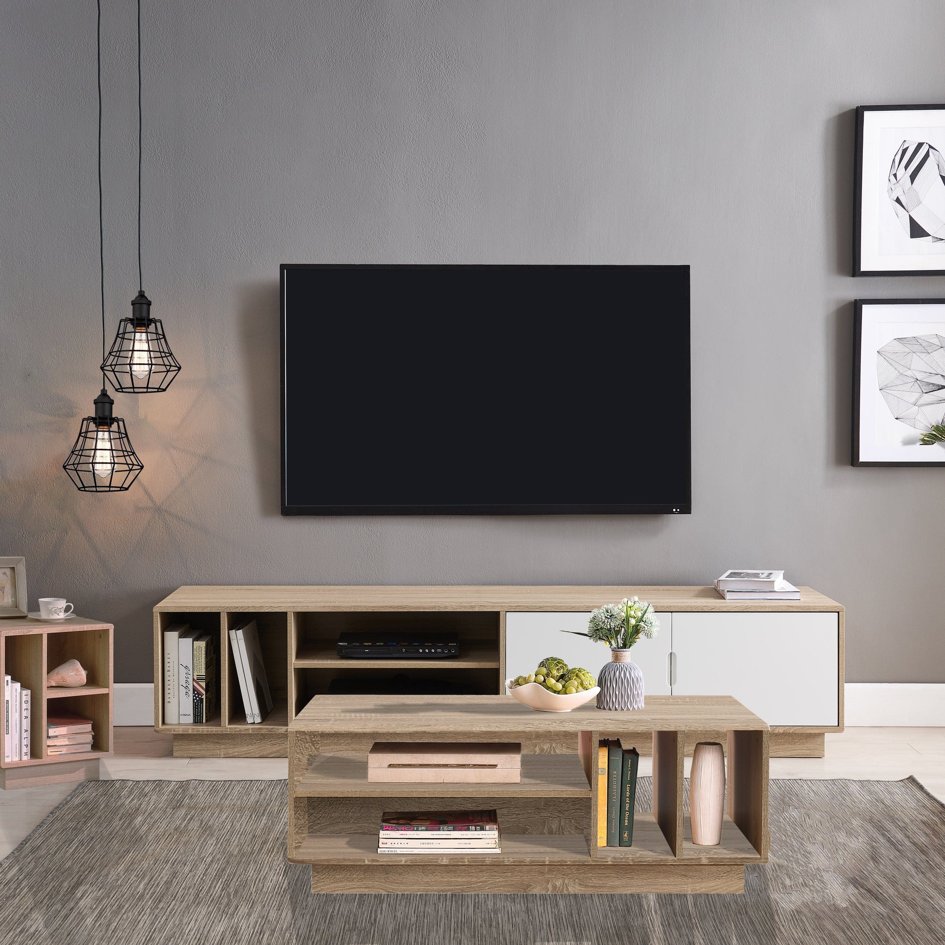 ENCORE 2000 Oak Entertainment Unit Home Living Store