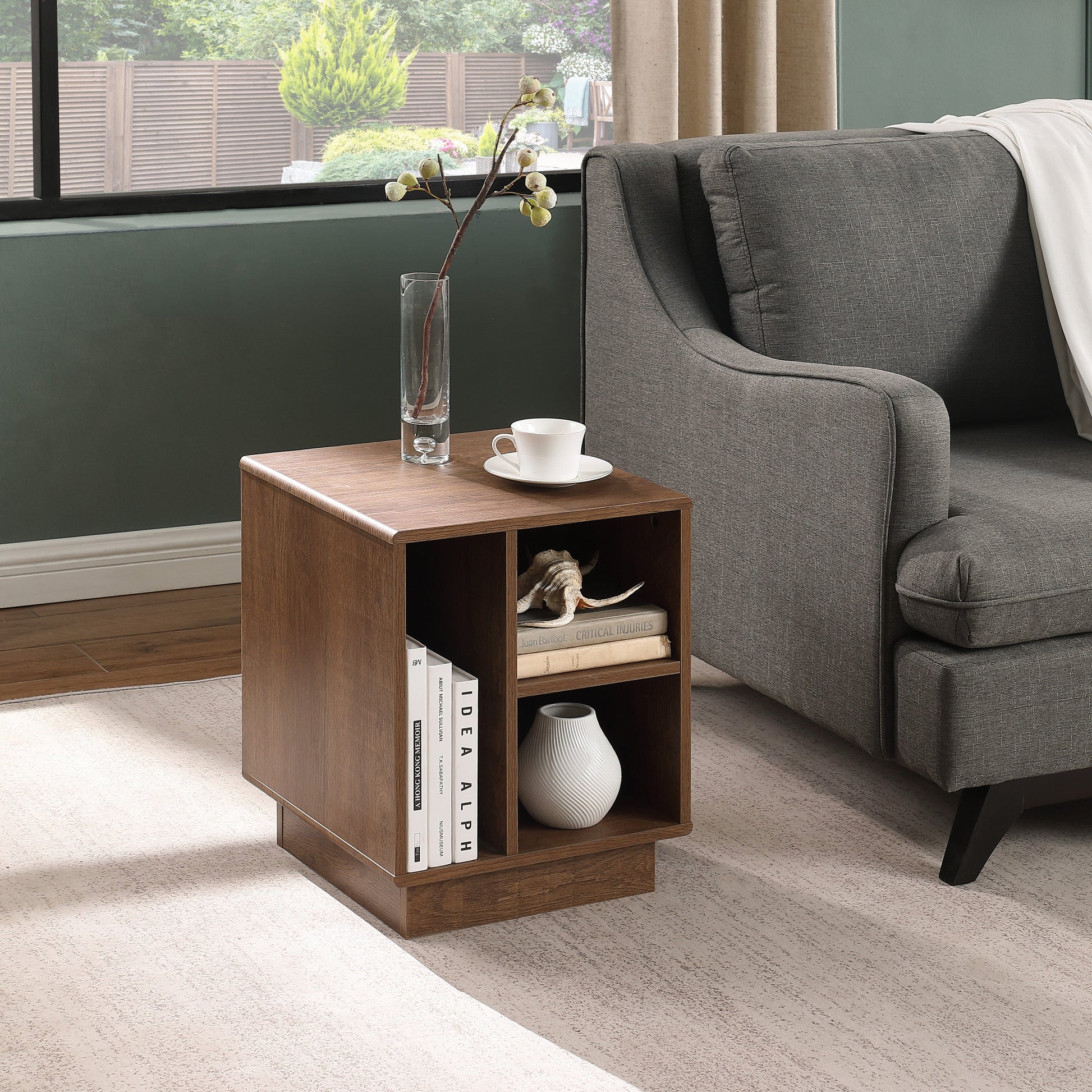 Encore Side Table Dark Oak by Tauris™ Home Living Store