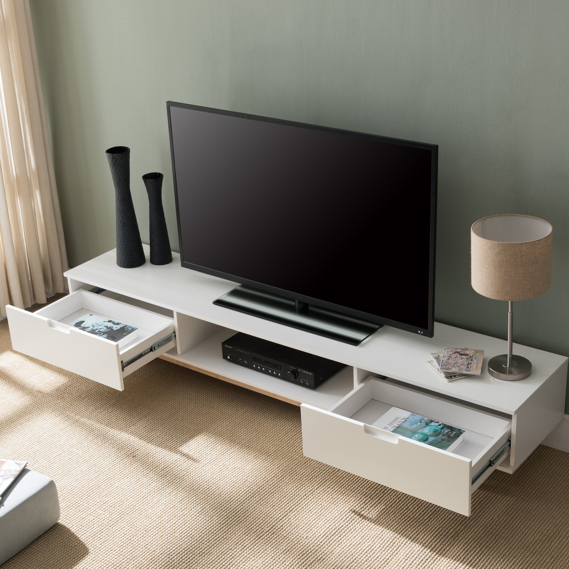 NOVA LL Entertainment Unit White by Tauris™ Furniture > Entertainment Centers & TV Stands HLS