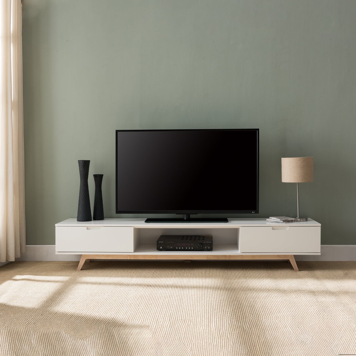NOVA LL Entertainment Unit White by Tauris™ Furniture > Entertainment Centers & TV Stands HLS