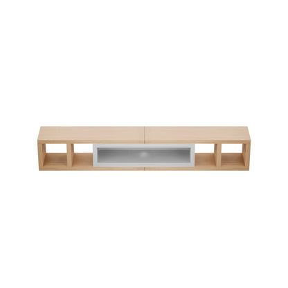 Tauris Astro Entertainment Cabinet, Extendable TV Unit, 317cm, Low Line Natural Oak White