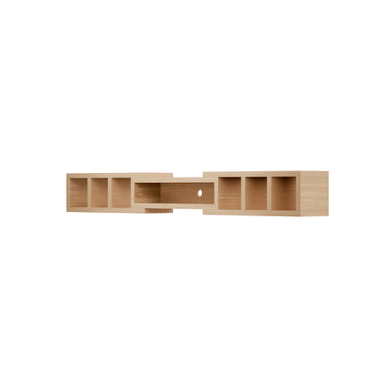 Tauris Astro Entertainment Cabinet, Extendable TV Unit, 317cm, Low Line Natural Oak