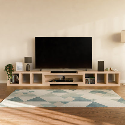 Tauris Astro Entertainment Cabinet, Extendable TV Unit, 317cm, Low Line Natural Oak