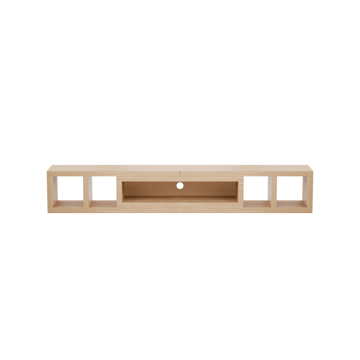 Tauris Astro Entertainment Cabinet, Extendable TV Unit, 317cm, Low Line Natural Oak