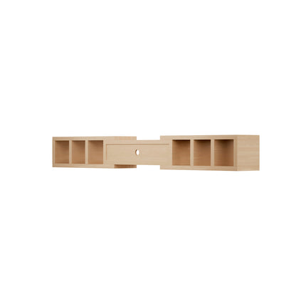 Tauris Astro Entertainment Cabinet, Extendable TV Unit, 317cm, Low Line Natural Oak