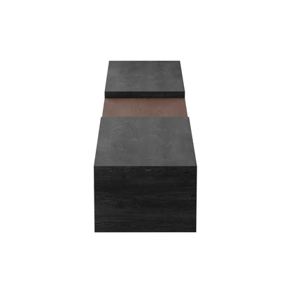 Tauris Astro Entertainment Cabinet, Extendable TV Unit, Extra Deep, 317cm, Low Line Black Oak Dark Oak