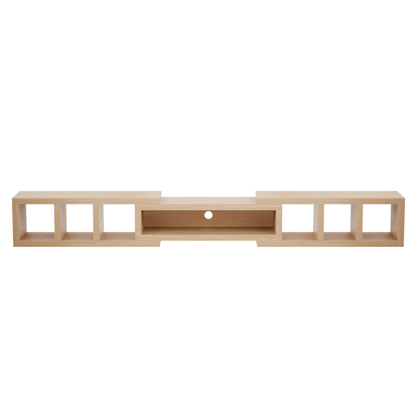 Tauris Astro Entertainment Cabinet, Extendable TV Unit, 317cm, Low Line Natural Oak