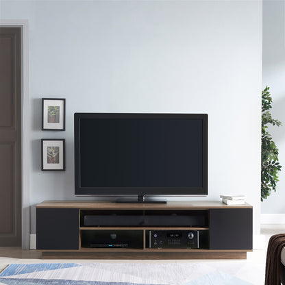 Tauris Delux Entertainment Center, TV Stand, Entertainment Unit 2000mm Sound Bar Space, Two Component Spaces Dark Oak