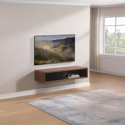 Tauris Hover Entertainment Center, TV Stand, Entertainment Unit 1200mm Wall Mount Unit Dark Oak