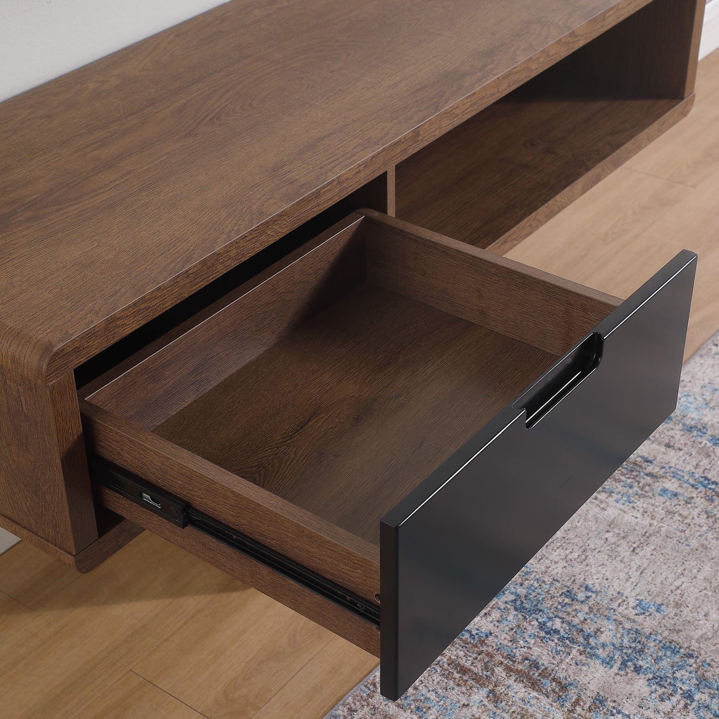 Tauris Hover Entertainment Center, TV Stand, Entertainment Unit 1200mm Wall Mount Unit Dark Oak